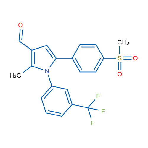 5-(4-Methanesulfonylphenyl)-2-methyl-1-[3-(trifluoromethyl)phenyl]-1H-pyrrole-3-carbaldehyde 1g