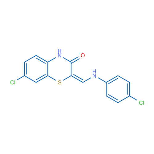 (2E)-7-Chloro-2-{[(4-chlorophenyl)amino]methylidene}-3,4-dihydro-2H-1,4-benzothiazin-3-one 1g