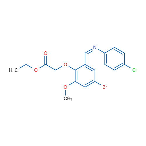 Ethyl 2-{4-bromo-2-[(1Z)-[(4-chlorophenyl)imino]methyl]-6-methoxyphenoxy}acetate 1g