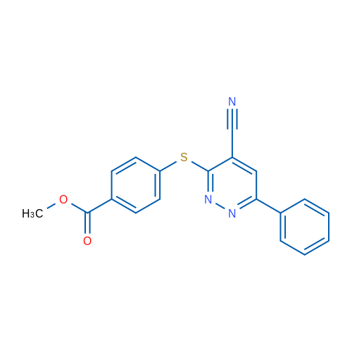 Methyl 4-[(4-cyano-6-phenylpyridazin-3-yl)sulfanyl]benzoate 1g