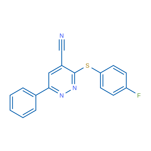 3-[(4-Fluorophenyl)sulfanyl]-6-phenylpyridazine-4-carbonitrile 1g
