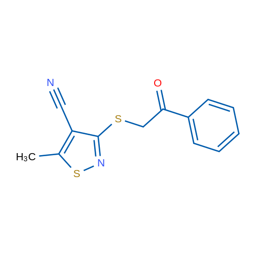 5-Methyl-3-[(2-oxo-2-phenylethyl)sulfanyl]-1,2-thiazole-4-carbonitrile 1g