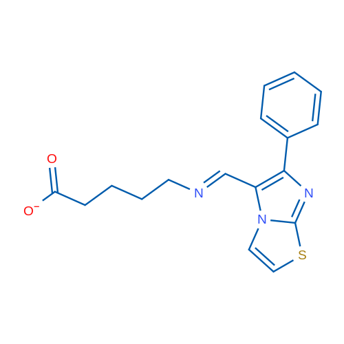 (E)-({6-phenylimidazo[2,1-b][1,3]thiazol-5-yl}methylidene)amino pentanoate 1g