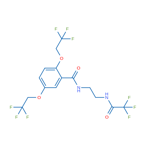 N-(2-{[2,5-bis(2,2,2-trifluoroethoxy)phenyl]formamido}ethyl)-2,2,2-trifluoroacetamide 1g