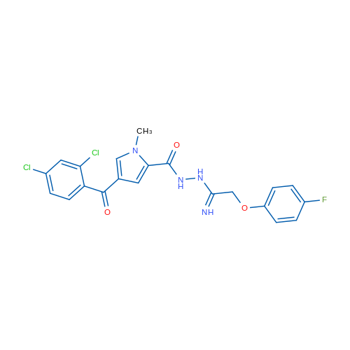 4-(2,4-Dichlorobenzoyl)-N'-[2-(4-fluorophenoxy)ethanimidoyl]-1-methyl-1H-pyrrole-2-carbohydrazide 1g