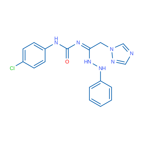 3-(4-Chlorophenyl)-1-[(1Z)-1-(2-phenylhydrazin-1-yl)-2-(1H-1,2,4-triazol-1-yl)ethylidene]urea 1g