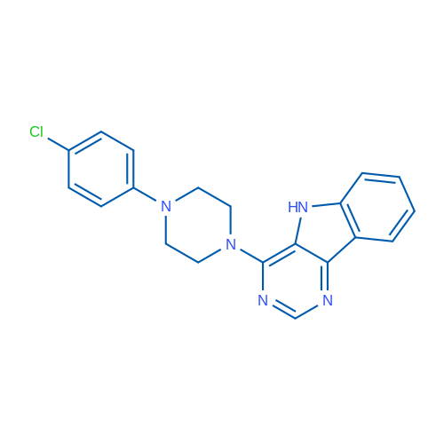 1-(4-Chlorophenyl)-4-{5H-pyrimido[5,4-b]indol-4-yl}piperazine 1g