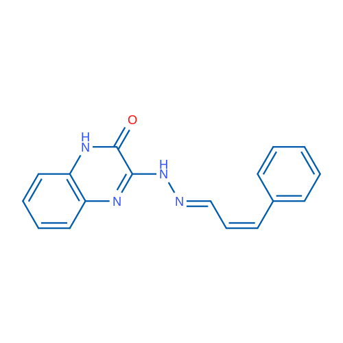 3-[(E)-2-[(2Z)-3-Phenylprop-2-en-1-ylidene]hydrazin-1-yl]-1,2-dihydroquinoxalin-2-one 1g
