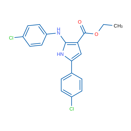 Ethyl 5-(4-chlorophenyl)-2-[(4-chlorophenyl)amino]-1H-pyrrole-3-carboxylate 10mg