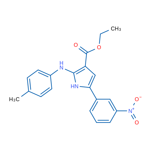 Ethyl 2-[(4-methylphenyl)amino]-5-(3-nitrophenyl)-1H-pyrrole-3-carboxylate 1g