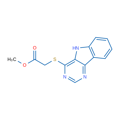 Methyl 2-{5H-pyrimido[5,4-b]indol-4-ylsulfanyl}acetate 1g