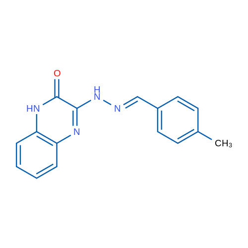 3-[(E)-2-[(4-Methylphenyl)methylidene]hydrazin-1-yl]-1,2-dihydroquinoxalin-2-one 1g