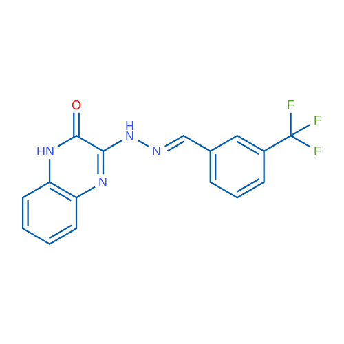 3-[(E)-2-{[3-(trifluoromethyl)phenyl]methylidene}hydrazin-1-yl]-1,2-dihydroquinoxalin-2-one 1g
