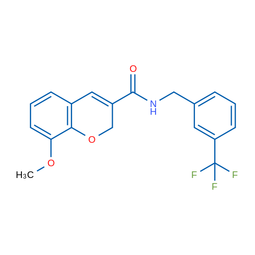 8-Methoxy-N-{[3-(trifluoromethyl)phenyl]methyl}-2H-chromene-3-carboxamide 1g