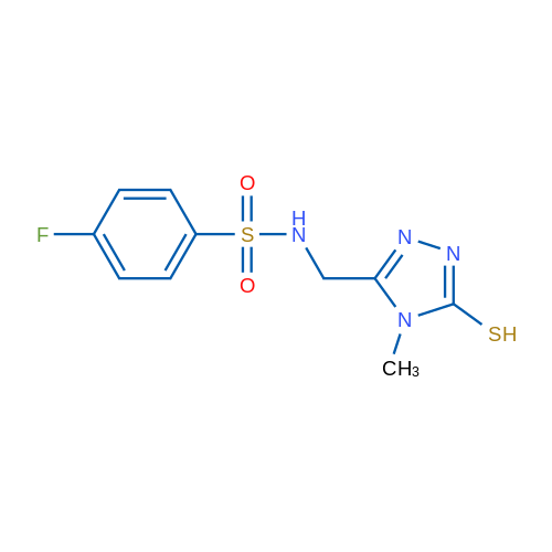 4-Fluoro-N-[(4-methyl-5-sulfanyl-4H-1,2,4-triazol-3-yl)methyl]benzene-1-sulfonamide 1g
