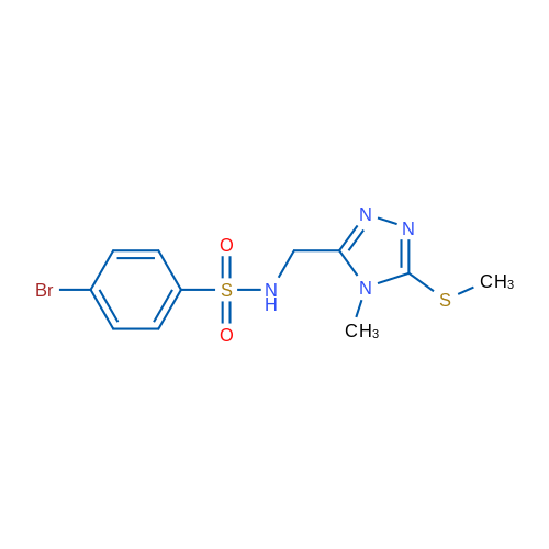 4-Bromo-N-{[4-methyl-5-(methylsulfanyl)-4H-1,2,4-triazol-3-yl]methyl}benzene-1-sulfonamide 1g