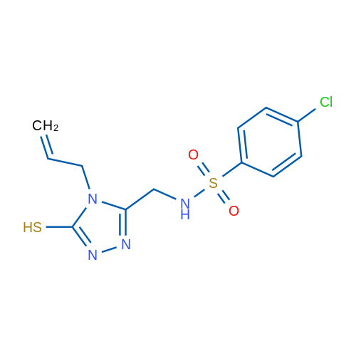 4-Chloro-N-{[4-(prop-2-en-1-yl)-5-sulfanyl-4H-1,2,4-triazol-3-yl]methyl}benzene-1-sulfonamide 1g