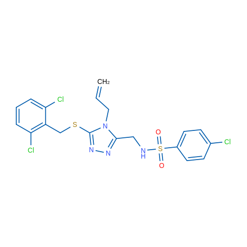4-Chloro-N-[(5-{[(2,6-dichlorophenyl)methyl]sulfanyl}-4-(prop-2-en-1-yl)-4H-1,2,4-triazol-3-yl)methyl]benzene-1-sulfonamide 1g