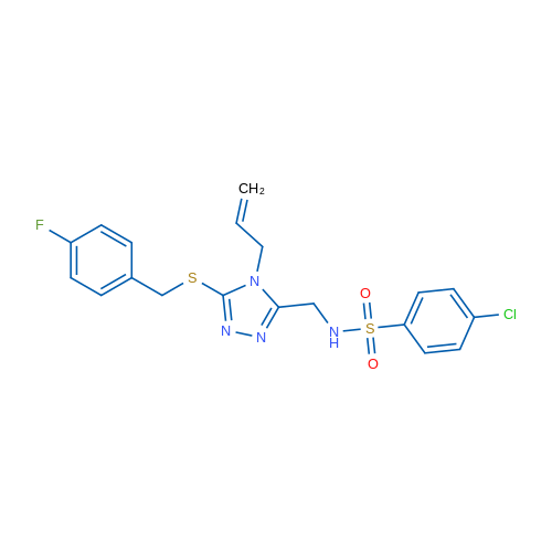 4-Chloro-N-[(5-{[(4-fluorophenyl)methyl]sulfanyl}-4-(prop-2-en-1-yl)-4H-1,2,4-triazol-3-yl)methyl]benzene-1-sulfonamide 1g