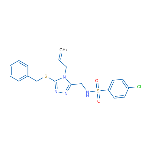 N-{[5-(benzylsulfanyl)-4-(prop-2-en-1-yl)-4H-1,2,4-triazol-3-yl]methyl}-4-chlorobenzene-1-sulfonamide 1g