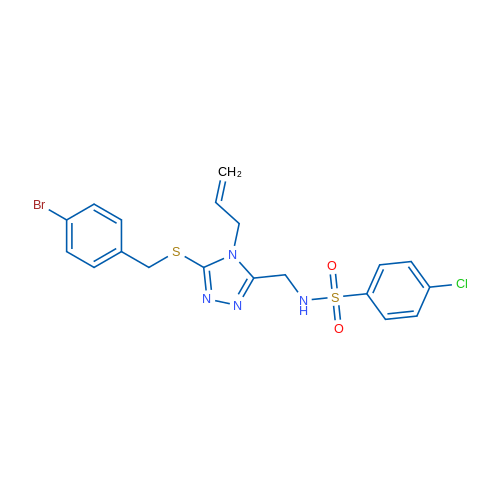 N-[(5-{[(4-bromophenyl)methyl]sulfanyl}-4-(prop-2-en-1-yl)-4H-1,2,4-triazol-3-yl)methyl]-4-chlorobenzene-1-sulfonamide 1g