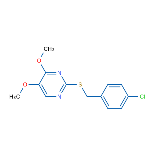 2-{[(4-chlorophenyl)methyl]sulfanyl}-4,5-dimethoxypyrimidine 1g