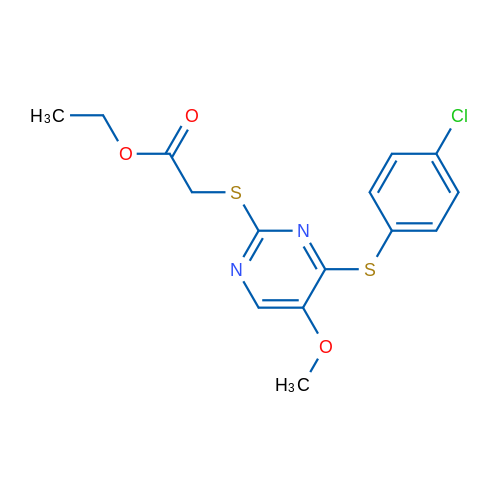Ethyl 2-({4-[(4-chlorophenyl)sulfanyl]-5-methoxypyrimidin-2-yl}sulfanyl)acetate 1g