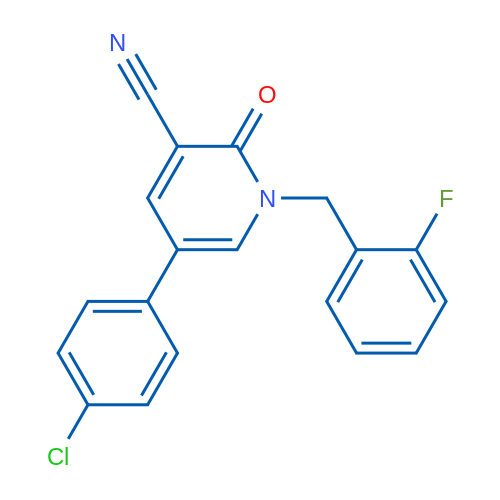 5-(4-Chlorophenyl)-1-[(2-fluorophenyl)methyl]-2-oxo-1,2-dihydropyridine-3-carbonitrile 1g