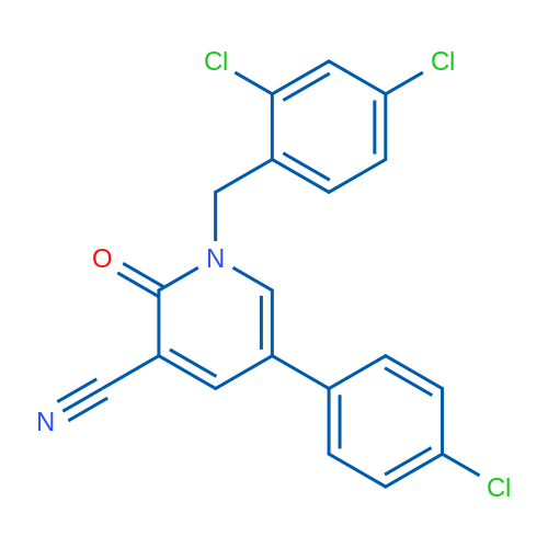 5-(4-Chlorophenyl)-1-[(2,4-dichlorophenyl)methyl]-2-oxo-1,2-dihydropyridine-3-carbonitrile 1g