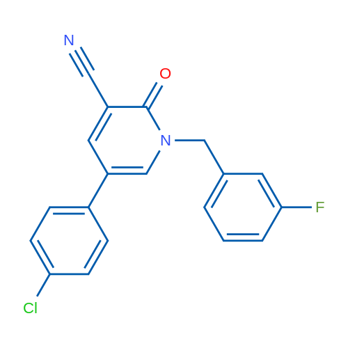 5-(4-Chlorophenyl)-1-[(3-fluorophenyl)methyl]-2-oxo-1,2-dihydropyridine-3-carbonitrile 1g