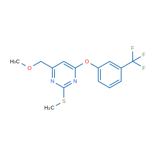 4-(Methoxymethyl)-2-(methylsulfanyl)-6-[3-(trifluoromethyl)phenoxy]pyrimidine 1g