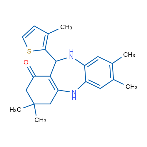 5,6,14,14-Tetramethyl-10-(3-methylthiophen-2-yl)-2,9-diazatricyclo[9.4.0.0^{3,8}]pentadeca-1(11),3,5,7-tetraen-12-one 1g
