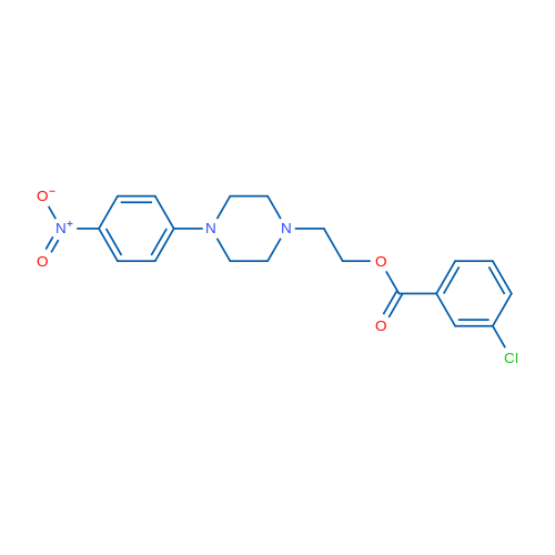 2-[4-(4-Nitrophenyl)piperazin-1-yl]ethyl 3-chlorobenzoate 1g
