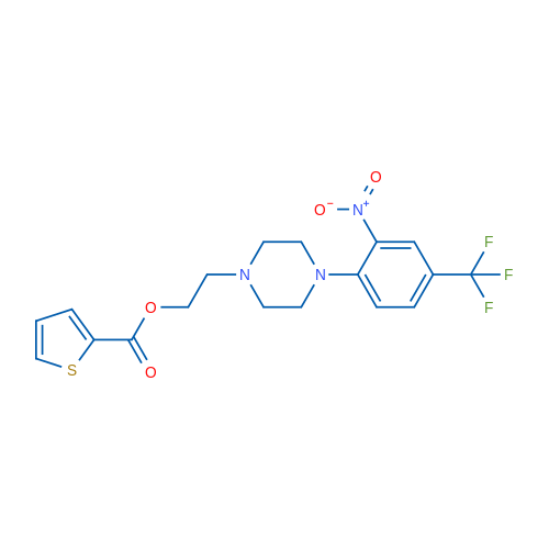 2-{4-[2-nitro-4-(trifluoromethyl)phenyl]piperazin-1-yl}ethyl thiophene-2-carboxylate 1g