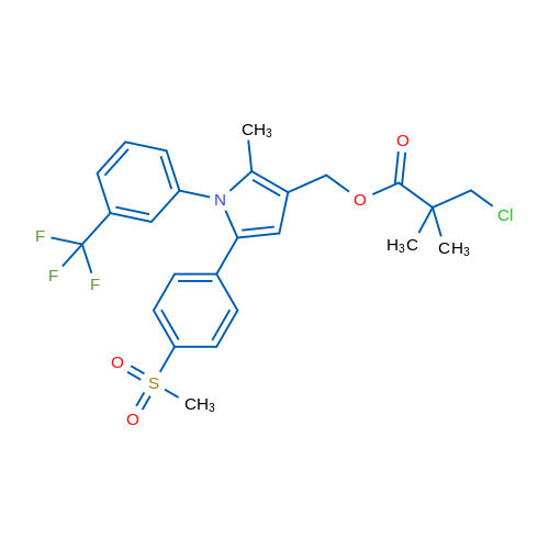 [5-(4-Methanesulfonylphenyl)-2-methyl-1-[3-(trifluoromethyl)phenyl]-1H-pyrrol-3-yl]methyl 3-chloro-2,2-dimethylpropanoate 1g