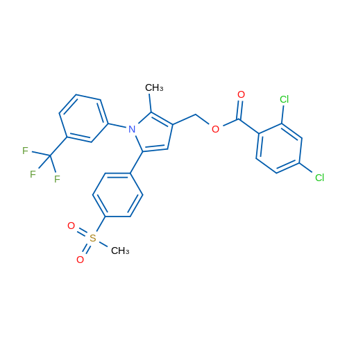 [5-(4-Methanesulfonylphenyl)-2-methyl-1-[3-(trifluoromethyl)phenyl]-1H-pyrrol-3-yl]methyl 2,4-dichlorobenzoate 1g