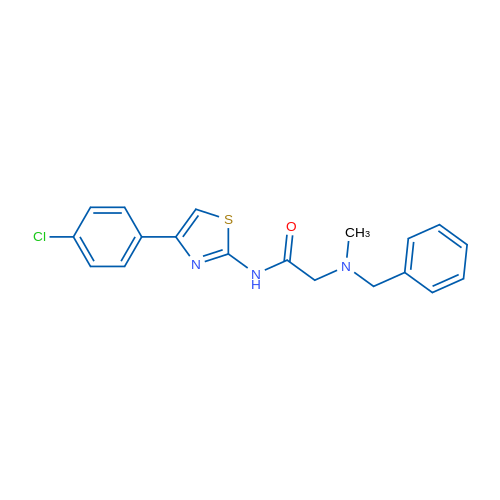 2-[Benzyl(methyl)amino]-N-[4-(4-chlorophenyl)-1,3-thiazol-2-yl]acetamide 1g
