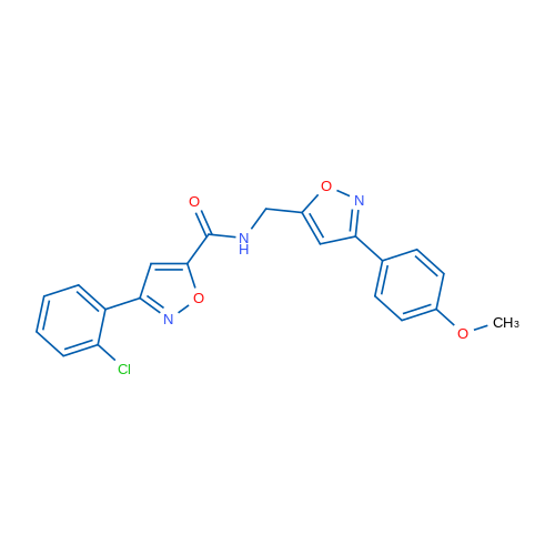 3-(2-Chlorophenyl)-N-{[3-(4-methoxyphenyl)-1,2-oxazol-5-yl]methyl}-1,2-oxazole-5-carboxamide 1g