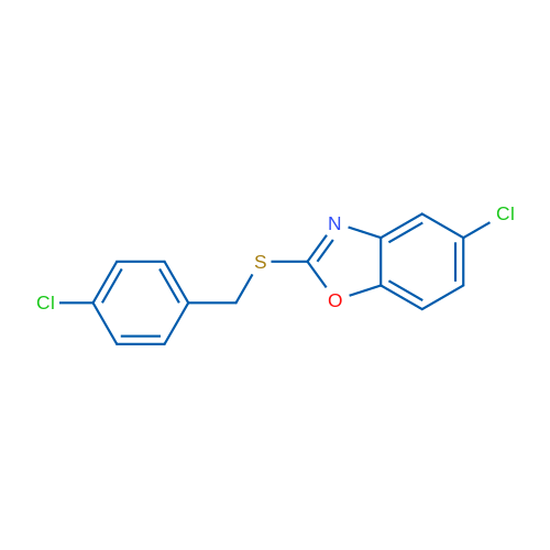 5-Chloro-2-{[(4-chlorophenyl)methyl]sulfanyl}-1,3-benzoxazole 1g