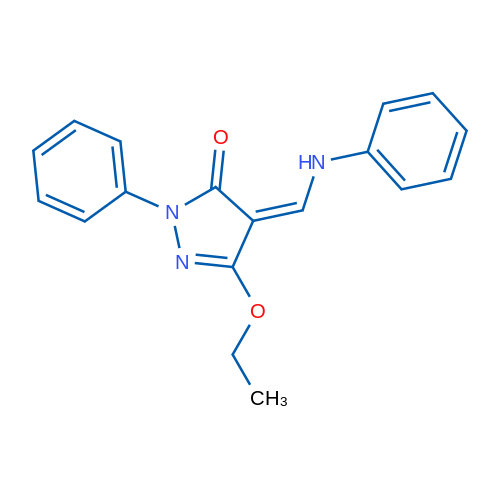 (4Z)-3-Ethoxy-1-phenyl-4-[(phenylamino)methylidene]-4,5-dihydro-1H-pyrazol-5-one 1g