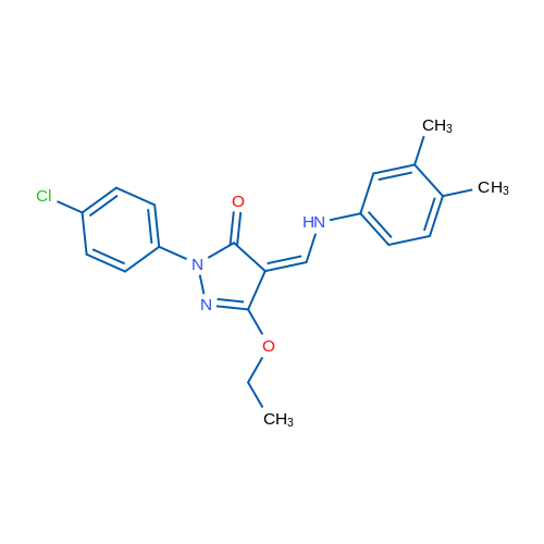 (4Z)-1-(4-Chlorophenyl)-4-{[(3,4-dimethylphenyl)amino]methylidene}-3-ethoxy-4,5-dihydro-1H-pyrazol-5-one 1g