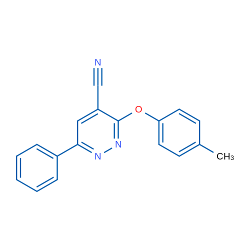 3-(4-Methylphenoxy)-6-phenylpyridazine-4-carbonitrile 1g