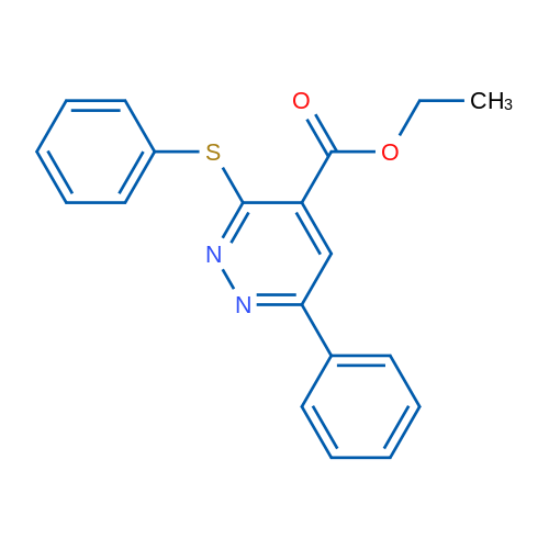 Ethyl 6-phenyl-3-(phenylsulfanyl)pyridazine-4-carboxylate 1g