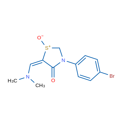 (5E)-3-(4-Bromophenyl)-5-[(dimethylamino)methylidene]-4-oxo-1,3-thiazolidin-1-ium-1-olate 1g