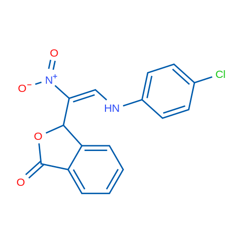 3-[(E)-2-[(4-Chlorophenyl)amino]-1-nitroethenyl]-1,3-dihydro-2-benzofuran-1-one 1g