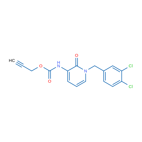 Prop-2-yn-1-yl N-{1-[(3,4-dichlorophenyl)methyl]-2-oxo-1,2-dihydropyridin-3-yl}carbamate 1g