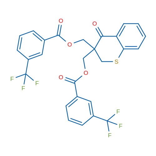 (4-Oxo-3-{[3-(trifluoromethyl)benzoyloxy]methyl}-3,4-dihydro-2H-1-benzothiopyran-3-yl)methyl 3-(trifluoromethyl)benzoate 1g