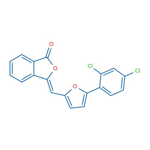 (3Z)-3-{[5-(2,4-dichlorophenyl)furan-2-yl]methylidene}-1,3-dihydro-2-benzofuran-1-one 1g