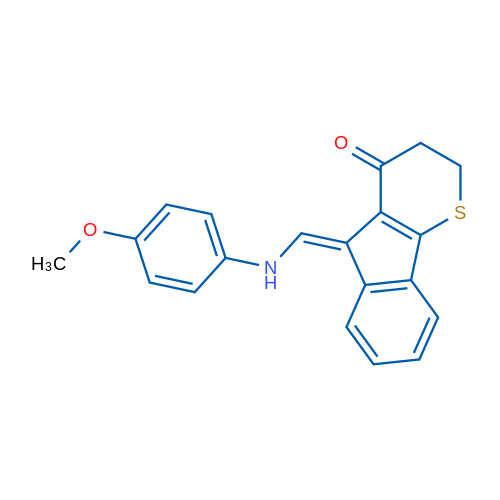 (5E)-5-{[(4-methoxyphenyl)amino]methylidene}-2H,3H,4H,5H-indeno[1,2-b]thiopyran-4-one 1g