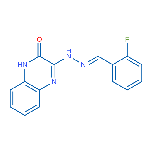 3-[(E)-2-[(2-Fluorophenyl)methylidene]hydrazin-1-yl]-1,2-dihydroquinoxalin-2-one 1g